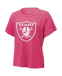 Majestic Women's Maxx Crosby Pink Las Vegas Raiders Name Number T-Shirt