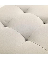 Tufted Upholstered Storage Ottoman Bench with Nailhead Trim and Hinged Lid for Bedroom Living Room Entryway Multi Purpose Use-The Pop Home
