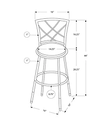 2 Piece Metal Bar Chair Set for Indoor or Outdoor Seating