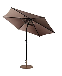Gymax 9 Ft Patio Table Market Umbrella Yard Outdoor w/ Heavy-duty Base