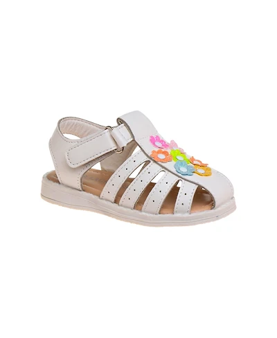 Laura Ashley Toddler Girls Flower Detail Closed Toe Sandals