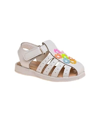 Laura Ashley Toddler Girls Flower Detail Closed Toe Sandals