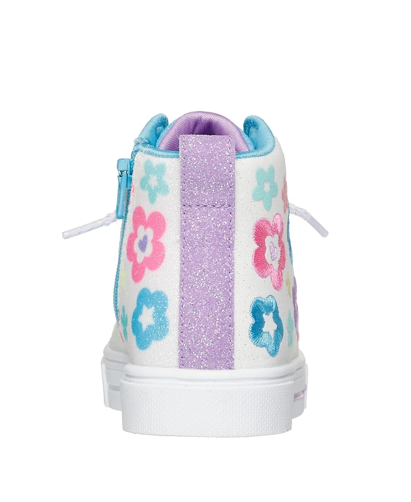 Skechers Toddler Girls Twinkle Toes: Sparks - Super Blossom High Top Light-Up Casual Sneakers from Finish Line
