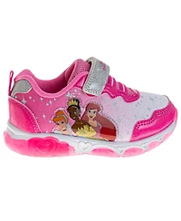 Disney Toddler Girls Princess Hook and Loop Sneakers