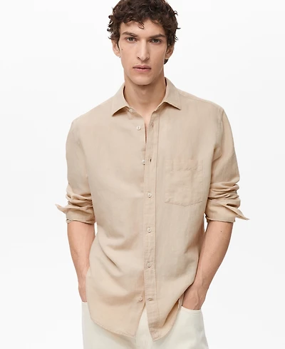 Mango Men's Classic-Fit Linen Shirt