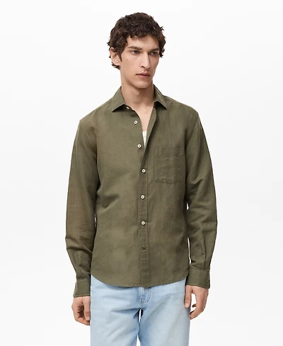 Mango Men's Classic-Fit Linen Shirt