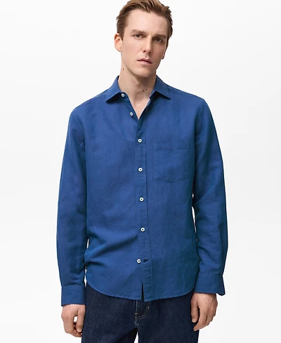 Mango Men's Classic-Fit Linen Shirt