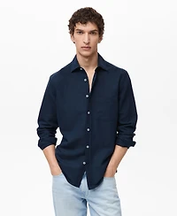 Mango Men's Classic-Fit Linen Shirt