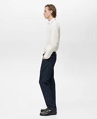 Mango Men's Slim-Fit Striped Seersucker Shirt
