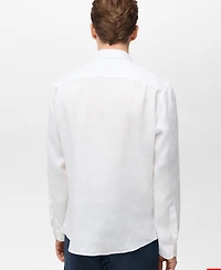 Mango Men's Regular-Fit Linen Shirt