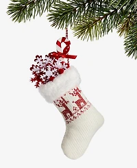 Holiday Lane Nordic Wonderland Fabric Stocking Ornament, Macy's Exclusive