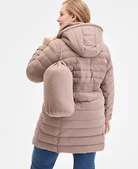 Michael Michael Kors Plus Size Faux-Fur-Trim Hooded Puffer Coat