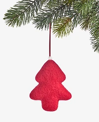 Holiday Lane Nordic Wonderland Felted Red Tree Ornament, Macy's Exclusive