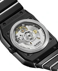 Rado Women's Swiss Automatic Anatom Stainless Steel & Black Ceramic Bracelet Watch 33mm