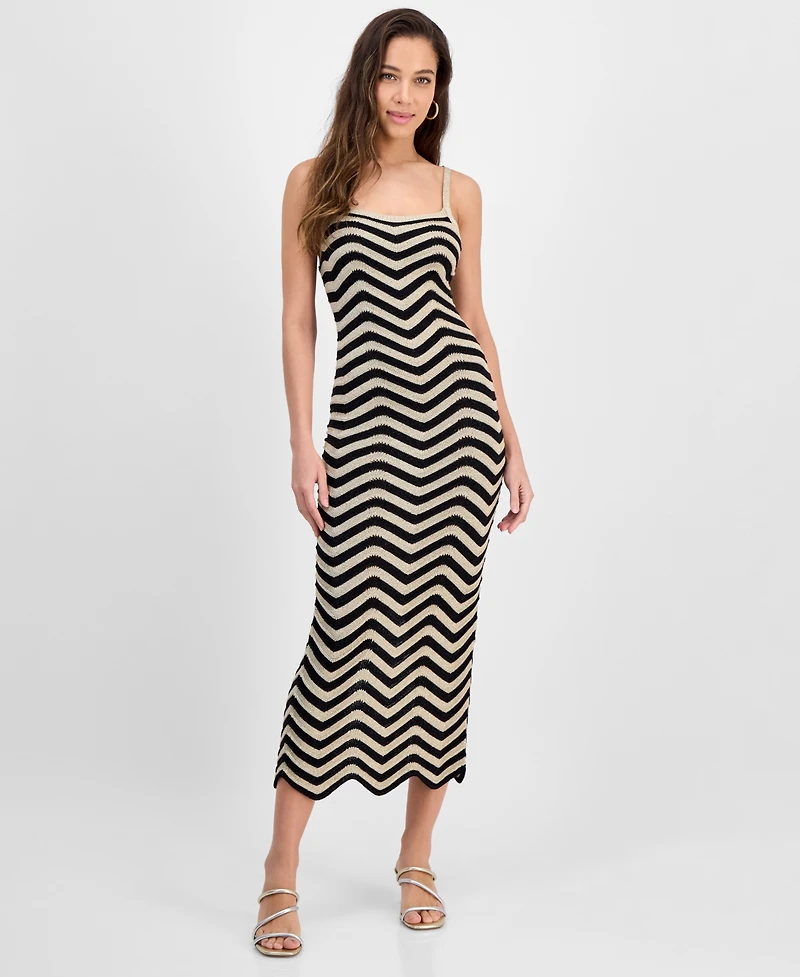 Guess Women's Vera Chevron Lace-Up Dress