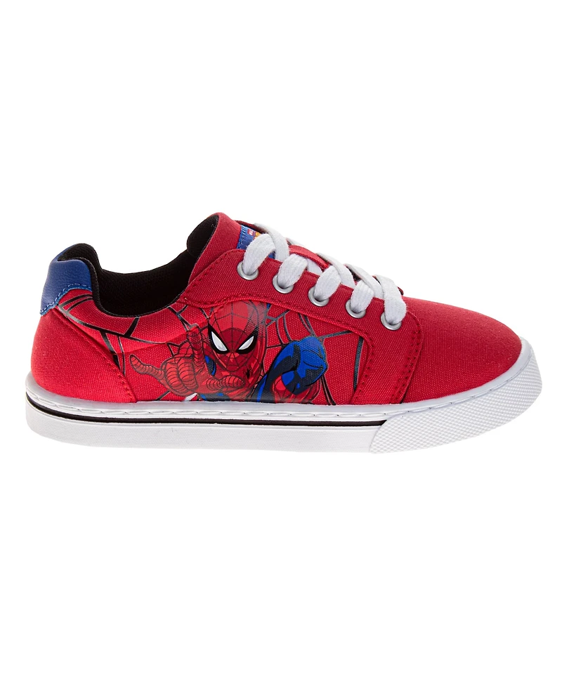 Spider-Man Little and Big Boys Lace Up Canvas Sneakers