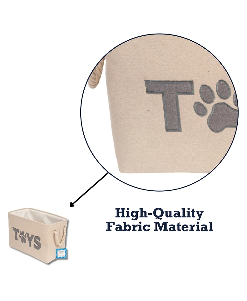 Country Living Foldable Fabric Dog Toy Storage Bin - Durable, Stylish, and Convenient Organizer for Pet Accessories