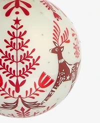 Holiday Lane Nordic Wonderland Glass Ball Ornament, Macy's Exclusive