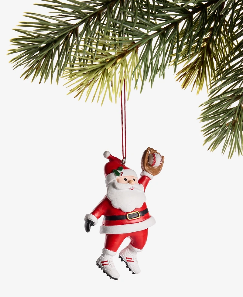 Holiday Lane Sports Baseball Santa Ornament, Macy's Exclusive