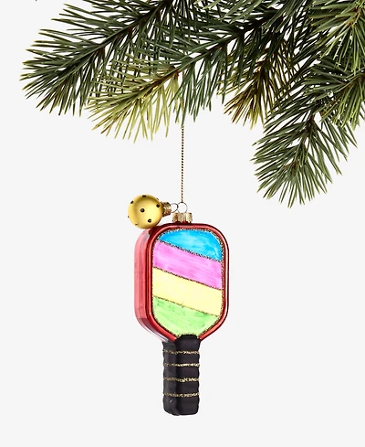 Holiday Lane Sports Glass Pickleball Paddle Ornament, Macy's Exclusive