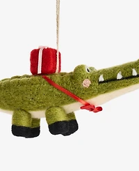 Holiday Lane Tiny Tidings Crocodile with Gift Ornament, Macy's Exclusive