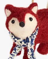 Holiday Lane Tiny Tidings Felted Fox Ornament, Macy's Exclusive