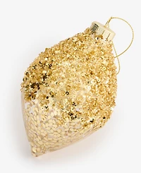 Holiday Lane Berry Tones Gold Glass Drop Ornament, Macy's Exclusive