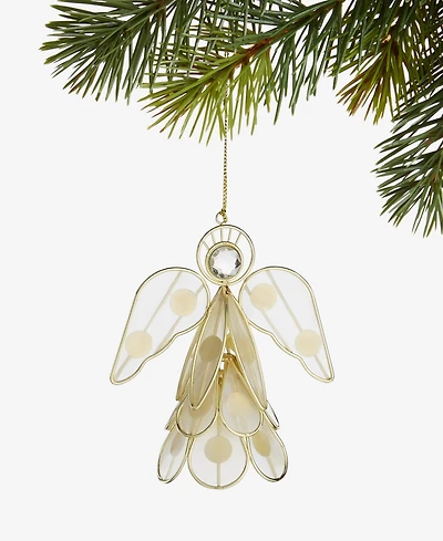 Holiday Lane Blessed Gold-Tone Angel Ornament, Macy's Exclusive