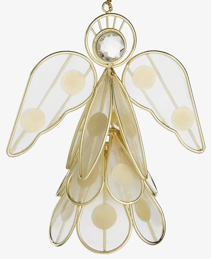 Holiday Lane Blessed Gold-Tone Angel Ornament, Macy's Exclusive