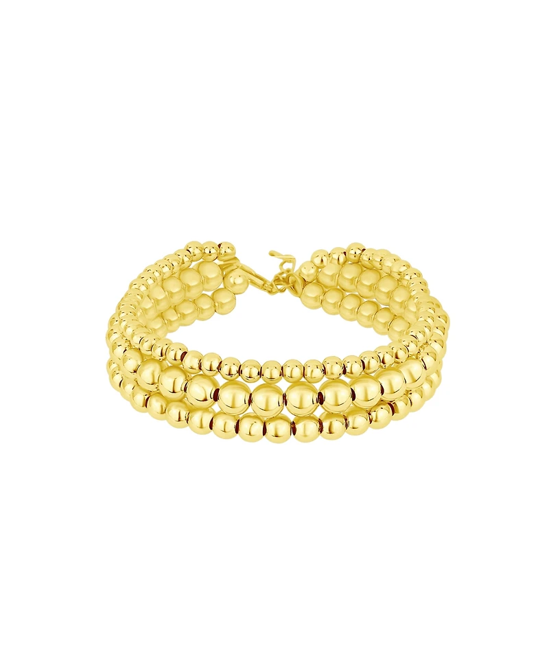 And Now This Triple Row Bead Bracelet