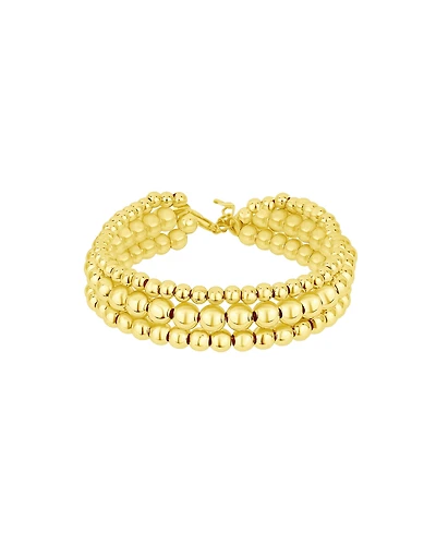 And Now This Triple Row Bead Bracelet