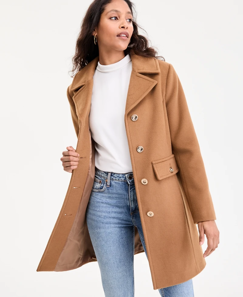 Michael Kors Women's Collared Button-Front Coat, Exclusively at Macy's
