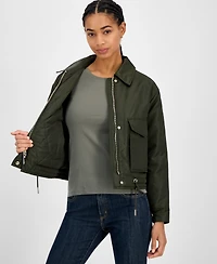 Michael Kors Women's Reversible Bomber Barn Jacket