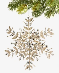 Holiday Lane Jeweled Classics Gold Snowflake Ornament, Macy's Exclusive