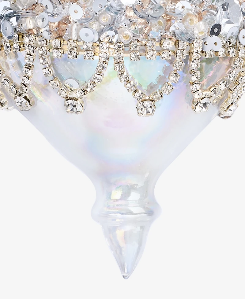 Holiday Lane Jeweled Classics Glass Onion Drop Ornament, Macy's Exclusive