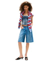 Tommy Girl Women's Wide-Leg Denim Shorts