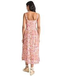 Maggy London Women's Printed Empire-Waist Midi Dress