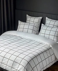 Closeout! Boss Home by Hugo Boss Check 2-Pc. Duvet Cover Set, Twin