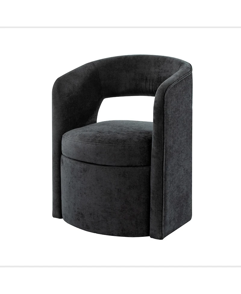 Roderick Modern Dining Chair with Hollowed-Out Backrest and Thick Cushion