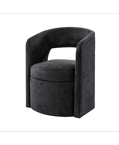 Roderick Modern Dining Chair with Hollowed-Out Backrest and Thick Cushion