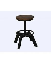Industrial Iron Bar Stool with Backless Design for Bar Height Seating
