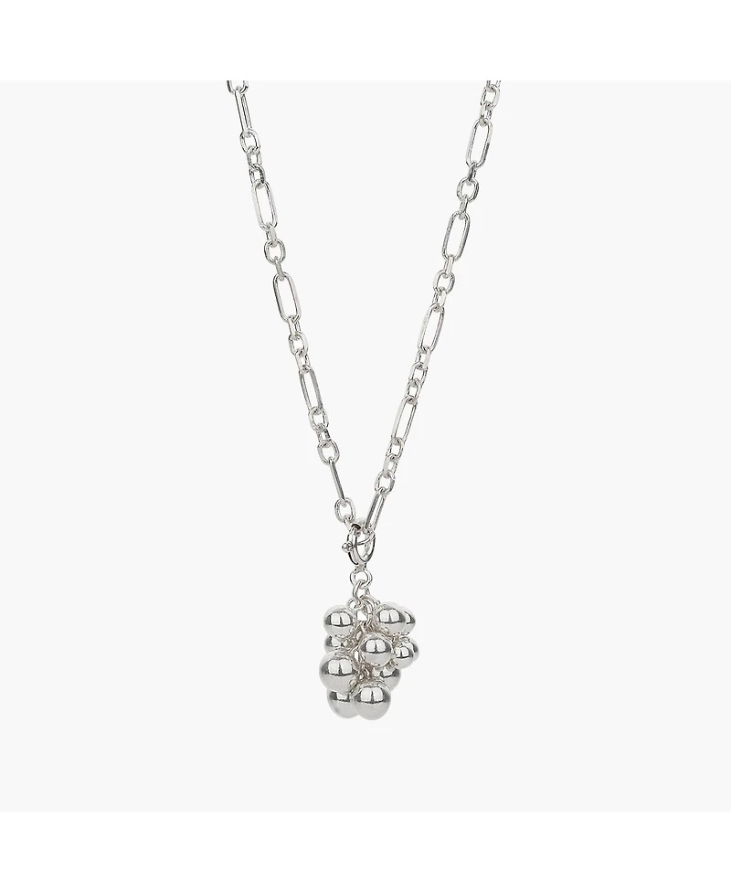 Sterling Silver Isabelle Cluster Pendant Chain Necklace