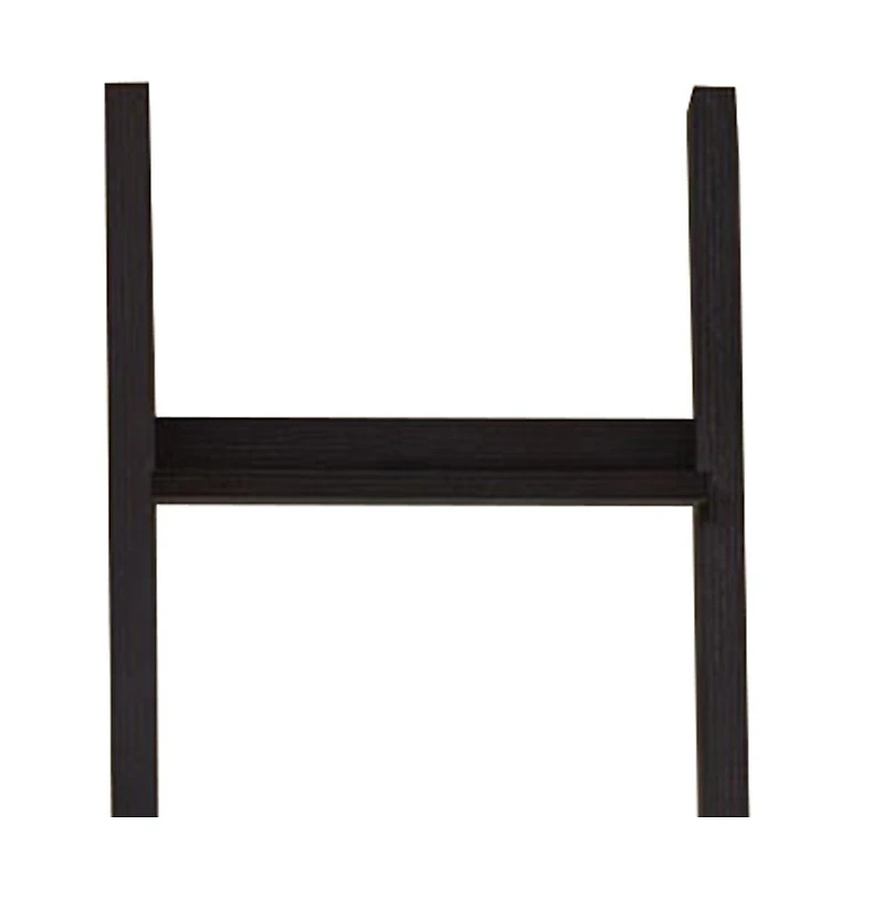 Wood 4-Tier Ladder Bookcase – Modern Leaning Bookshelf Display