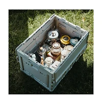 Naturehike Collapsible Storage Box, 23L Car Trunk Storage Box, Foldable Heavy-Duty Plastic Organizer with Lid, Portable Camping & Home Crate