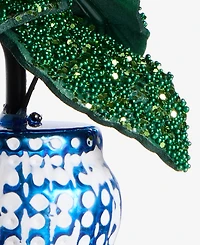 Holiday Lane Eclectic Charm Glass Potted House Plant Ornament, Macy's Exclusive