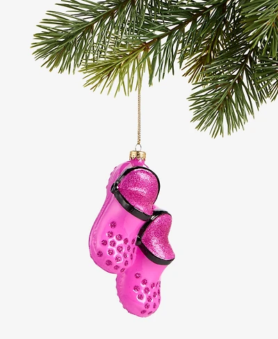 Holiday Lane Eclectic Charm Glass Slip-On Shoes Ornament, Macy's Exclusive