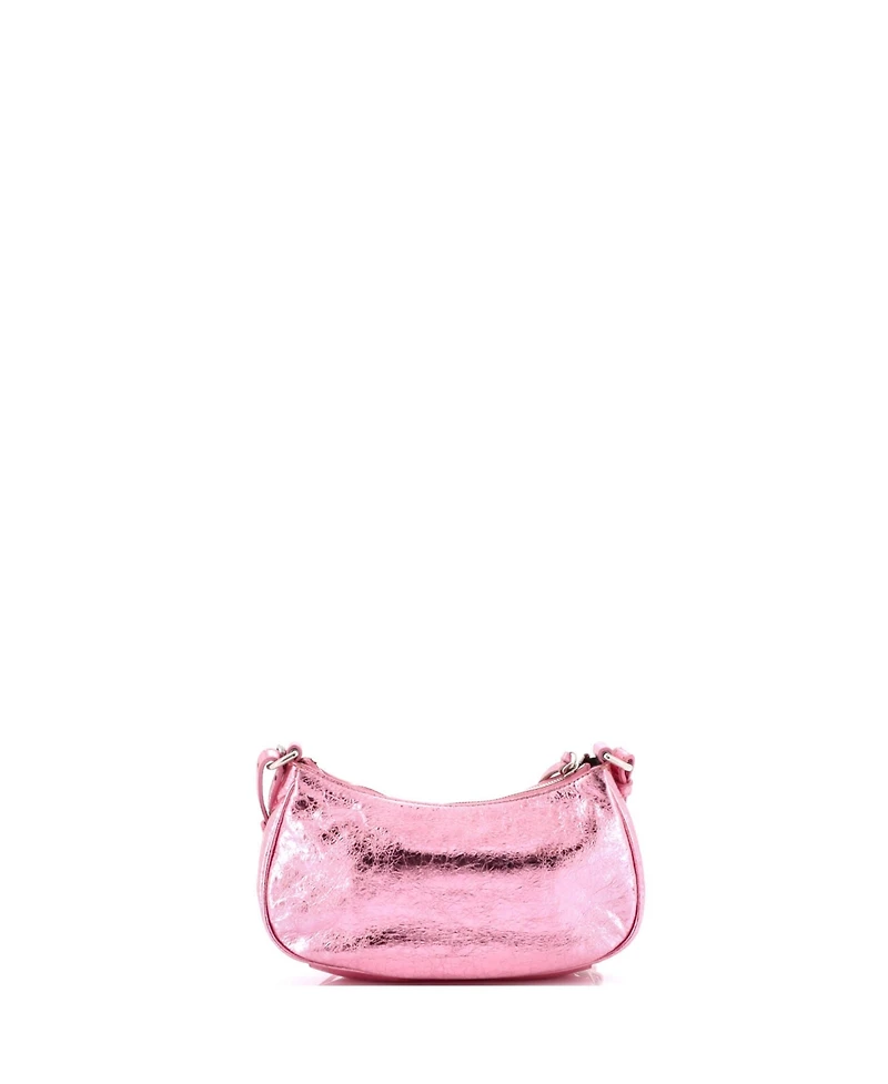 Pre-Owned Balenciaga Mini Le Cagole Giant Studs Shoulder Bag Leather with Crystals