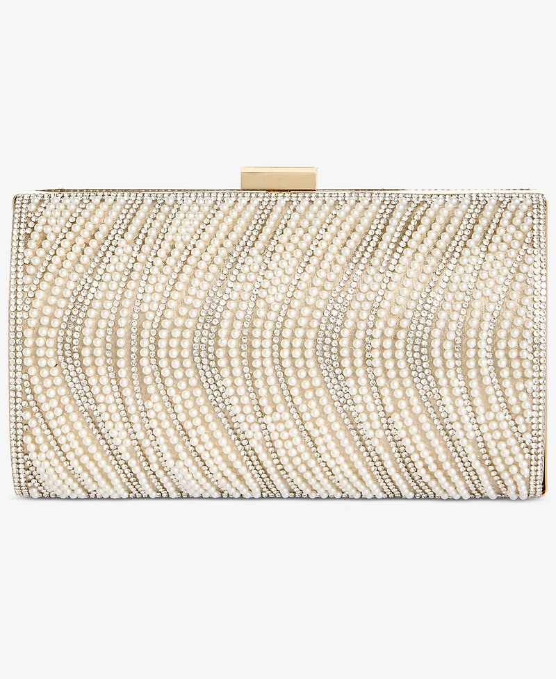 I.n.c. International Concepts Randdi Wavy Imitation Pearl Clutch, Exclusively at Macy's