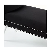 Upholstered Velvet Bench – Chic Accent Bench with Soft Cushion for Bedroom, Entryway, or Living Room