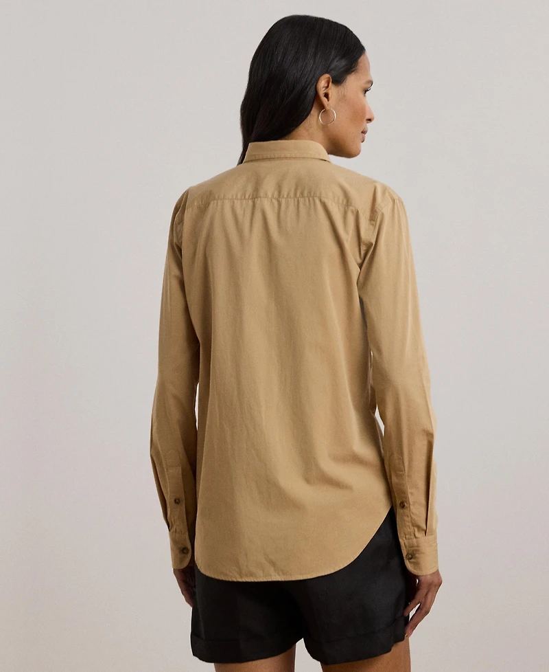 Lauren Ralph Lauren Women's Relaxed-Fit Featherweight Cotton Shirt